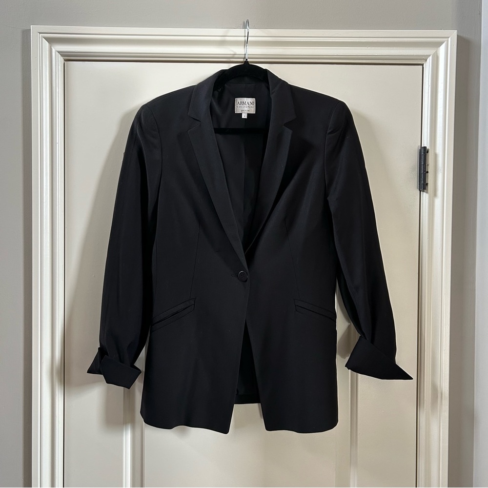 Armani Collezioni Black One Button Blazer Sz.6